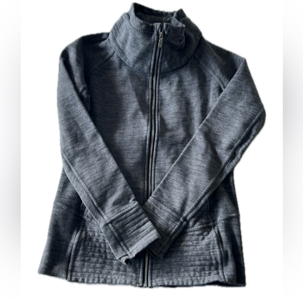 Lululemon Women’s size 8 grey chunky collared sweater/utility jacket